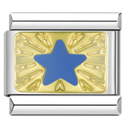 İtalyan Charm - Mavi Yıldız (9mm)
