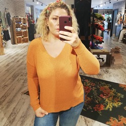 Turuncu Merserize Bluz