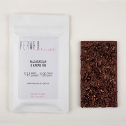 Kakao Parçacıklı - Madagascar 74% with Nibs 