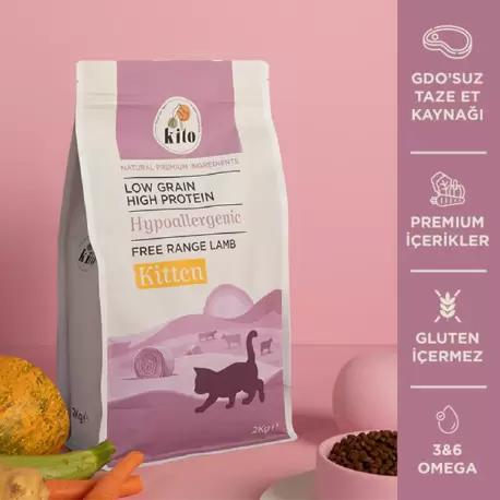 Kito Doğal Besi Kuzu Etli Yavru Kedi Maması 2 KG