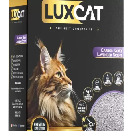 LuxCat Premium Kalite Topaklanan Lavanta Kokulu Kedi Kumu 9LT