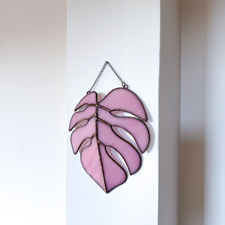 Monstera / Duvara Asılan Vitray Çiçek