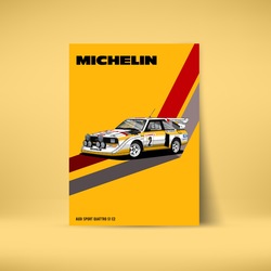 Audi Sport Quattro S1 E2 Foreks Tablo (35x50cm)
