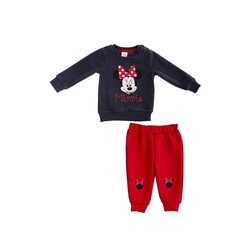 Minnie mouse kız çocuk polar sweatshirtlü alt üst takım