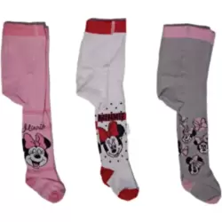 Minnie Mouse Lisanslı Kız Bebek Külotlu Çorap Üçlü Set 0444