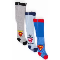 DİSNEY Süperman Lisanslı Erkek Bebek Külotlu Çorap 3lü Set 100333