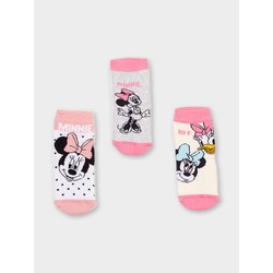 MINNIE MOUSE Kız Çocuk Kaymaz Tabanlı Havlu Soket Çorap 3lü set 20555