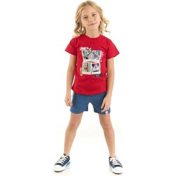 Minnie mouse lisanslı kız çocuk şortlu takımı