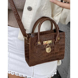 Mini Croco Bag Brown