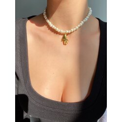 gold gözlü el kolye