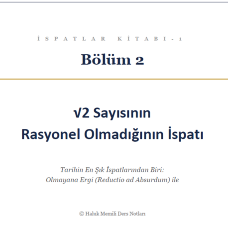 Kök 2 - İspatlar Kitabı 1 - Bölüm 2 (Dijital Ürün)