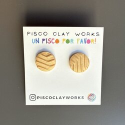 Simple Studs Metallic Beige
