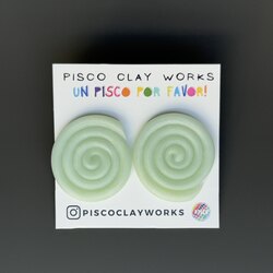 Mother Earth Pachamama Studs - Pearl Mint