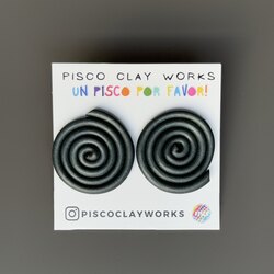 Mother Earth Pachamama Studs - Metallic Antrasit