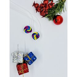 Swirling Candy Boton Midi
