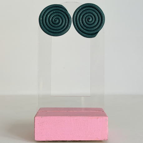 Mother Earth Pachamama Studs - Galaxy Green