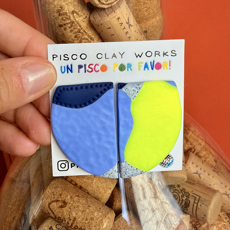 Neon Pachamama Studs