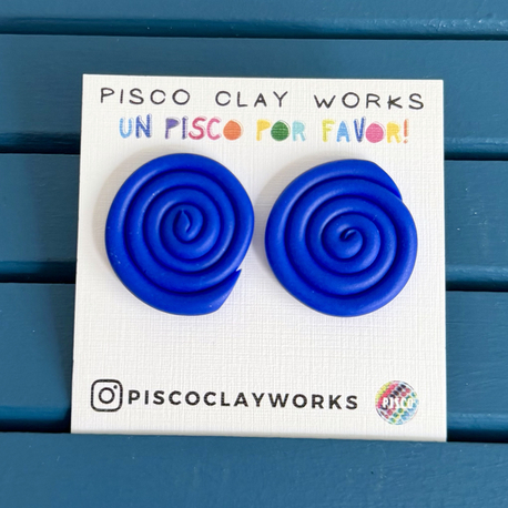 Mother Earth Pachamama Studs - Indigo