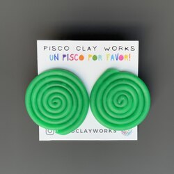 Mother Earth Pachamama Studs - Translucent Green
