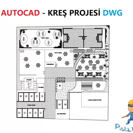 Kreş Projesi (AutoCAD DWG)