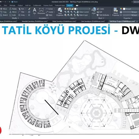 Tatil Köyü Projesi Kat Planları (Premium) – DWG İndir