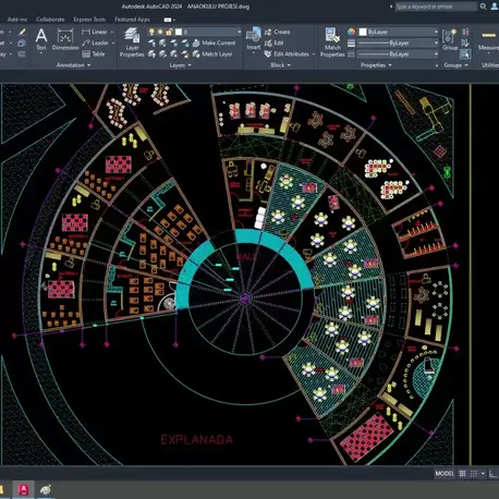 Dairesel Ana Okulu Projesi (DWG İndir)