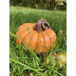 Büyük Boy Turuncu Balkabağı Dekoratif Obje 30 cm /Halloween Balkabağı