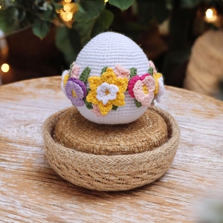 Çiçekli Paskalya Yumurtası 9cm