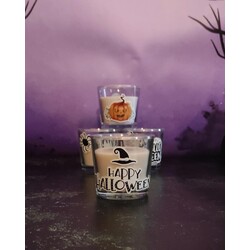 Vanilya Kokulu Cam Kavanoz Halloween Mum