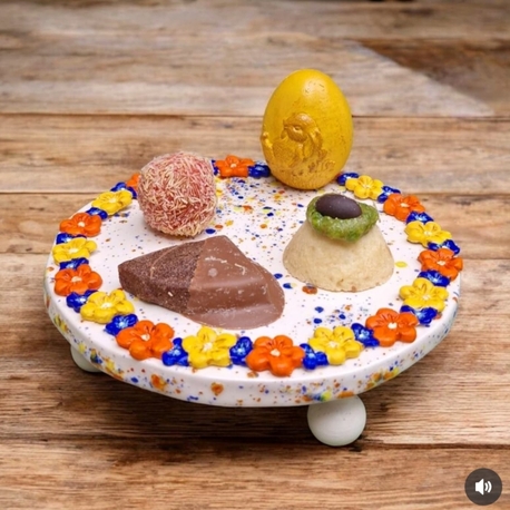 Sarı Yumurtali Seramik Sunumluk 16 cm