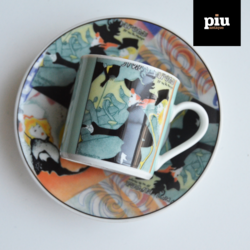 #eschenbach Kadın ve Şehir Temalı Özel Tasarım Vintage Porselen Kahve Fincanı 