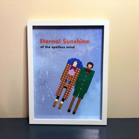  Eternal Sunshine of the Spotless Mind Perler Boncuk Tablo – El Yapımı Piksel Film Posteri