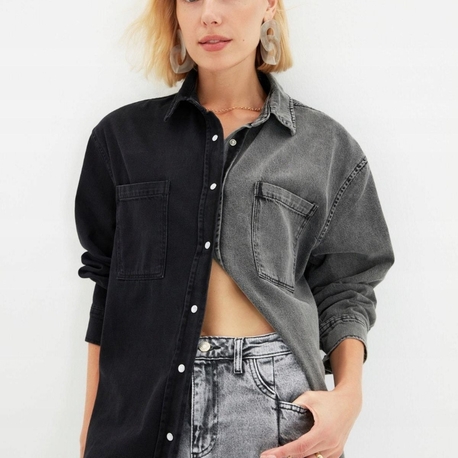 ÇİFT RENK OVERSIZE GÖMLEK