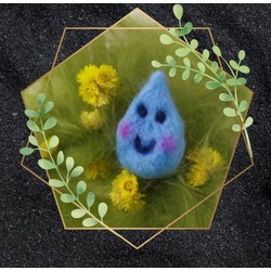 Su İçme Hatırlatıcısı Broş / Drink Water Reminder Brooch