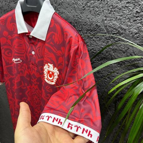 Türkiye Bozkurt Armalı Desenli Kırmızı Polo Yaka Forma