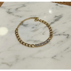 Su Yolu Detay Gold Zincir Bileklik 