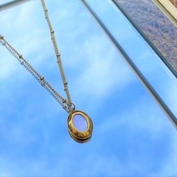 Oval Sedef Taşı Kolye