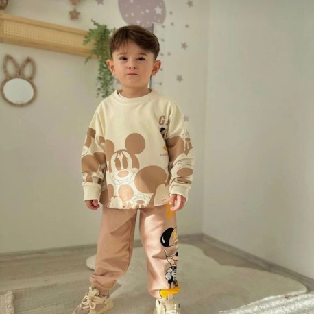 ERKEK ÇOCUK PAMUKLU 2'Lİ ALT ÜST TAKIM EŞOFMAN TAKIMI