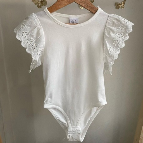 KIZ ÇOCUK KISA KOLLU ÇITÇITLI BODY