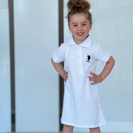 KIZ ÇOCUK POLO YAKA ELBİSE 