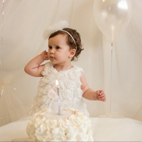 EKRU KIZ BEBEK 3D GÜL DETAYLI TAKIM ÖZEL GÜN FOTORAF ÇEKİMİ DOĞUMGÜNÜ