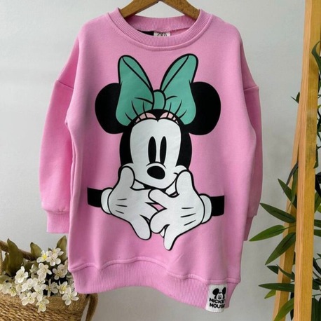 KIZ ÇOCUK SWEAT ELBİSE PAMUKLU KUMAŞ GÜNDELİK
