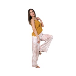 saten bej pantalin