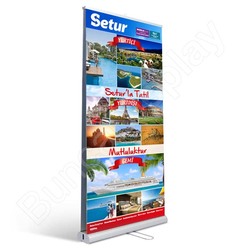 Portatif  Çift Taraflı Roll Up 100x200cm / Mekanizma