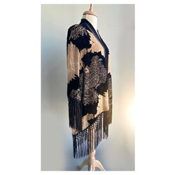 Püsküllü Kadife Kimono Bianca