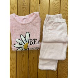 Pembe Pelüş Pijama Takımı