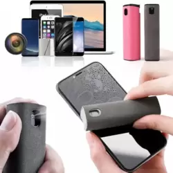 2in1 Mikrofiber Ekran Temizleyici Sprey Şişe Telefon Dizüstü Tablet ekran ile sıvı olmadan temizlik 
