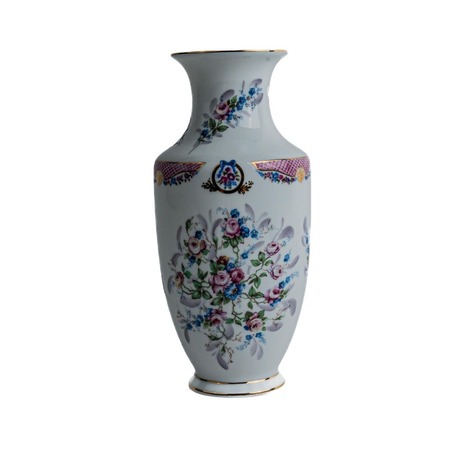 El boyaması porselen vazo – P.F. Rolo, Limoges tarzı