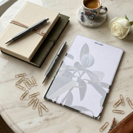 Yaprak Desenli Notepad