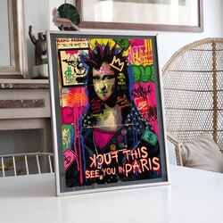 Pop Art Mona Lisa llüstrasyon Tasarımlı Tablo BOYUT:(A3) 30 x 42,0 CM |  